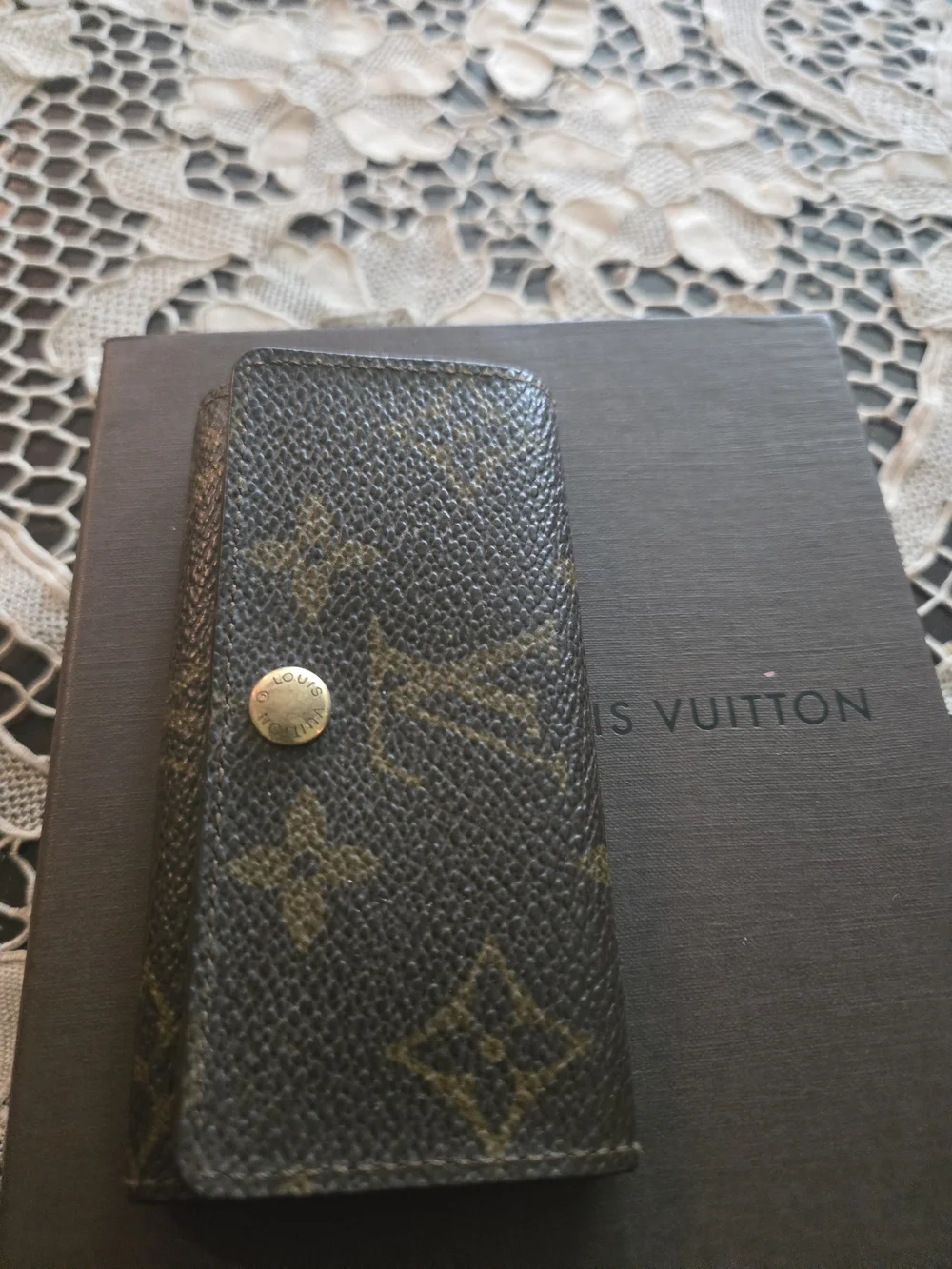 Louis Vuitton Vintage Brown Monogram Key Holder Case